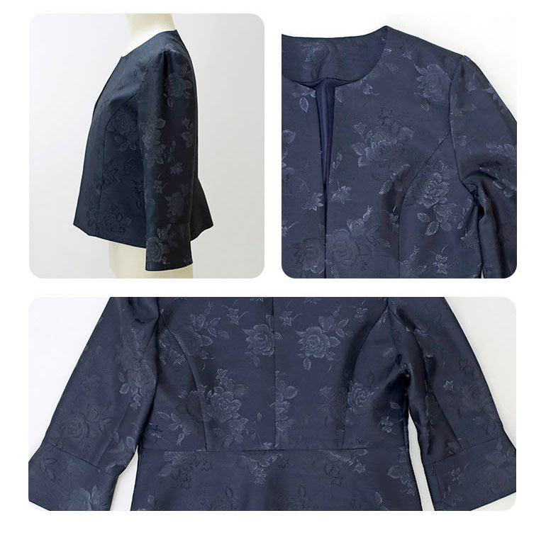 薔薇柄シャンタン ジャケット 804