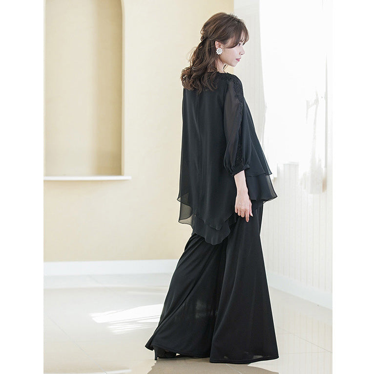 シフォンジョーゼット ロング アンシンメトリー ブラウス bl816
